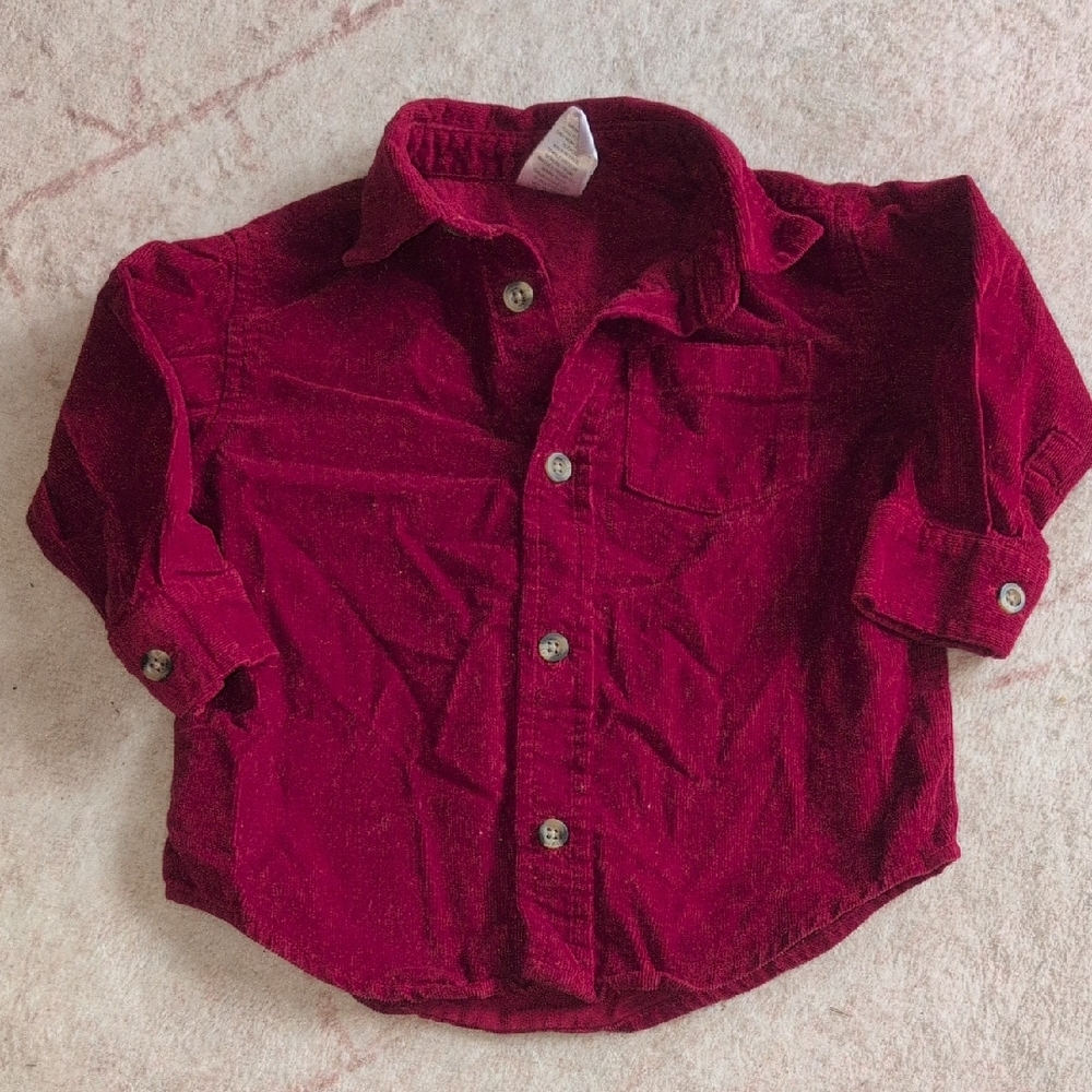 Gymboree Red Corduroy Button-Down Shirt